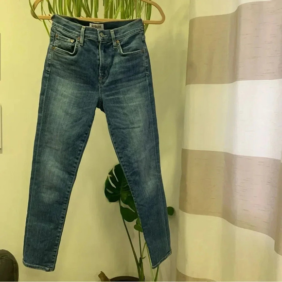 Agolde High Rise Skinny Jeans Amour Vert - Picture 2 of 9